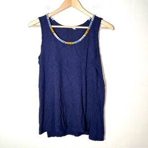 Caslon navy blue tank top shirt size small S B172